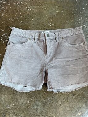 Carve Designs Grey Frayed Hem Jean Shorts. Retro beach style shorts.